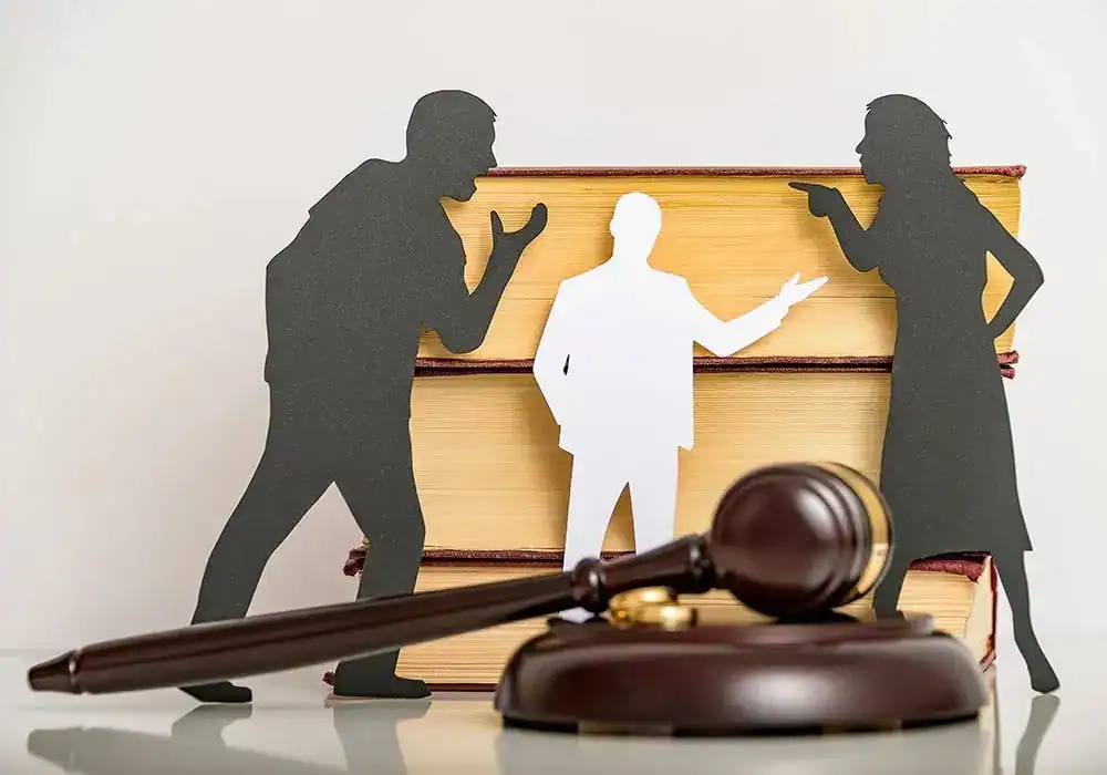 image of couple arguing through divorce Gloucester