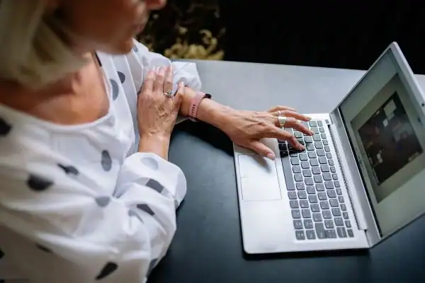 Image of woman attending online mediation Gloucester services from Barker Mediation